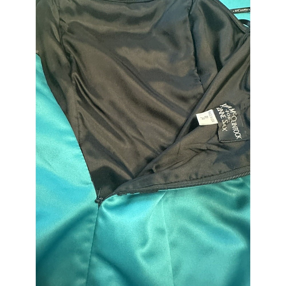 Jessica McClintock Gunne Sax Women Size 3/4 Strapless Gown Prom Dress Teal Blue - Picture 13 of 16